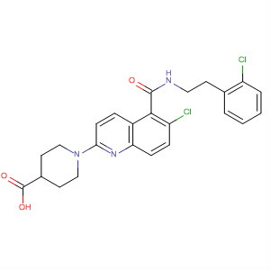 836612-17-0  4-Piperidinecarboxylic acid,1-[6-chloro-5-[[[2-(2-chlorophenyl)ethyl]amino]carbonyl]-2-quinolinyl]-