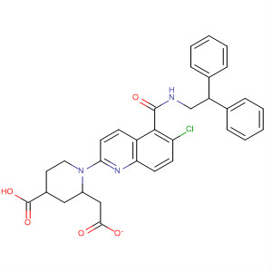 836612-19-2  4-Piperidinecarboxylic acid,1-[6-chloro-5-[[(2,2-diphenylethyl)amino]carbonyl]-2-quinolinyl]-,monoacetate