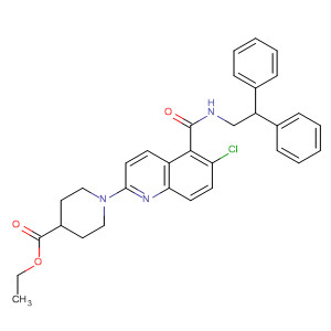 836612-42-1  4-Piperidinecarboxylic acid,1-[6-chloro-5-[[(2,2-diphenylethyl)amino]carbonyl]-2-quinolinyl]-, ethylester