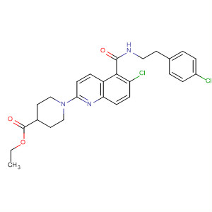 836612-47-6  4-Piperidinecarboxylic acid,1-[6-chloro-5-[[[2-(4-chlorophenyl)ethyl]amino]carbonyl]-2-quinolinyl]-,ethyl ester
