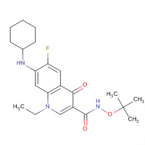 836613-78-6  3-Quinolinecarboxamide,7-(cyclohexylamino)-N-(1,1-dimethylethoxy)-1-ethyl-6-fluoro-1,4-dihydro-4-oxo-