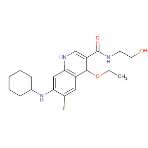 836613-90-2  3-Quinolinecarboxamide,7-(cyclohexylamino)-1-ethyl-6-fluoro-1,4-dihydro-N-(2-hydroxyethyl)-4-oxo-