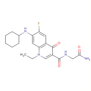 836614-01-8  3-Quinolinecarboxamide,N-(2-amino-2-oxoethyl)-7-(cyclohexylamino)-1-ethyl-6-fluoro-1,4-dihydro-4-oxo-
