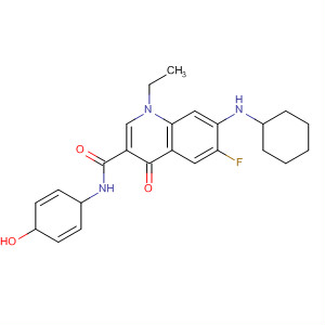 836614-08-5  3-Quinolinecarboxamide,7-(cyclohexylamino)-1-ethyl-6-fluoro-1,4-dihydro-N-(4-hydroxyphenyl)-4-oxo-
