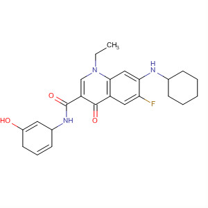 836614-09-6  3-Quinolinecarboxamide,7-(cyclohexylamino)-1-ethyl-6-fluoro-1,4-dihydro-N-(3-hydroxyphenyl)-4-oxo-