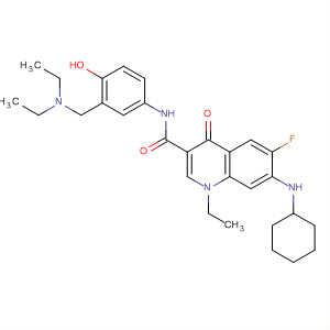 836614-29-0  3-Quinolinecarboxamide,7-(cyclohexylamino)-N-[3-[(diethylamino)methyl]-4-hydroxyphenyl]-1-ethyl-6-fluoro-1,4-dihydro-4-oxo-