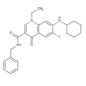 836614-40-5  3-Quinolinecarboxamide,7-(cyclohexylamino)-1-ethyl-6-fluoro-1,4-dihydro-4-oxo-N-(phenylmethyl)-