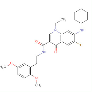 836614-77-8  3-Quinolinecarboxamide,7-(cyclohexylamino)-N-[2-(2,5-dimethoxyphenyl)ethyl]-1-ethyl-6-fluoro-1,4-dihydro-4-oxo-