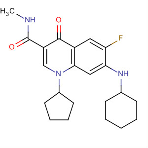 836618-06-5  3-Quinolinecarboxamide,7-(cyclohexylamino)-1-cyclopentyl-6-fluoro-1,4-dihydro-N-methyl-4-oxo-