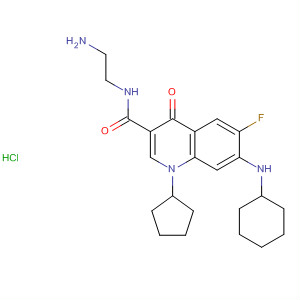 836618-16-7  3-Quinolinecarboxamide,N-(2-aminoethyl)-7-(cyclohexylamino)-1-cyclopentyl-6-fluoro-1,4-dihydro-4-oxo-, hydrochloride