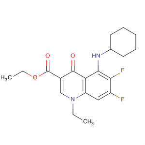 836620-53-2  3-Quinolinecarboxylic acid,5-(cyclohexylamino)-1-ethyl-6,7-difluoro-1,4-dihydro-4-oxo-, ethyl ester