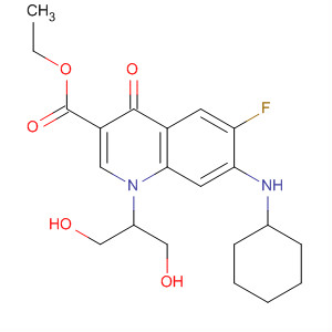 836620-97-4  3-Quinolinecarboxylic acid,7-(cyclohexylamino)-6-fluoro-1,4-dihydro-1-[2-hydroxy-1-(hydroxymethyl)ethyl]-4-oxo-, ethyl ester