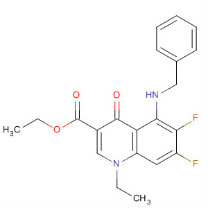 836621-23-9  3-Quinolinecarboxylic acid,1-ethyl-6,7-difluoro-1,4-dihydro-4-oxo-5-[(phenylmethyl)amino]-, ethylester