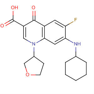 836621-31-9  3-Quinolinecarboxylic acid,7-(cyclohexylamino)-6-fluoro-1,4-dihydro-4-oxo-1-(tetrahydro-3-furanyl)-