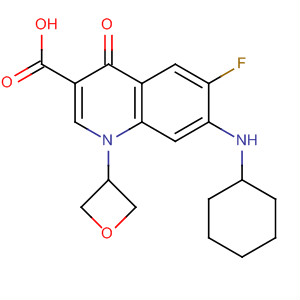 836621-35-3  3-Quinolinecarboxylic acid,7-(cyclohexylamino)-6-fluoro-1,4-dihydro-1-(3-oxetanyl)-4-oxo-
