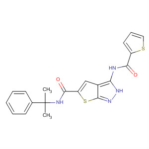 836633-13-7  1H-Thieno[2,3-c]pyrazole-5-carboxamide,N-(1-methyl-1-phenylethyl)-3-[(2-thienylcarbonyl)amino]-