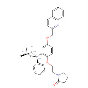 836647-66-6  2-Pyrrolidinone,1-[2-[2-[(1R,2R,4S)-2-phenylbicyclo[2.2.1]hept-2-yl]-4-(2-quinolinylmethoxy)phenoxy]ethyl]-, rel-