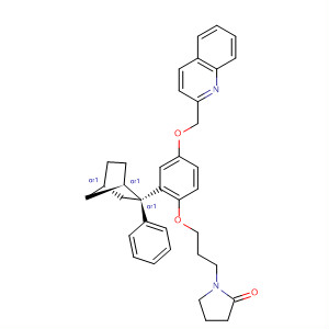 836647-67-7  2-Pyrrolidinone,1-[3-[2-[(1R,2R,4S)-2-phenylbicyclo[2.2.1]hept-2-yl]-4-(2-quinolinylmethoxy)phenoxy]propyl]-, rel-
