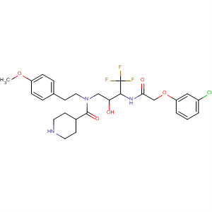 837360-39-1  4-Piperidinecarboxamide,N-[3-[[(3-chlorophenoxy)acetyl]amino]-4,4,4-trifluoro-2-hydroxybutyl]-N-[2-(4-methoxyphenyl)ethyl]-