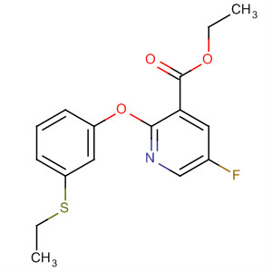 837377-30-7  3-Pyridinecarboxylic acid, 2-[3-(ethylthio)phenoxy]-5-fluoro-, ethyl ester
