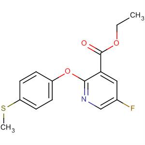 837377-33-0  3-Pyridinecarboxylic acid, 5-fluoro-2-[4-(methylthio)phenoxy]-, ethylester