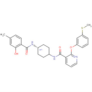 837377-52-3  3-Pyridinecarboxamide,N-[cis-4-[(2-hydroxy-4-methylbenzoyl)amino]cyclohexyl]-2-[3-(methylthio)phenoxy]-