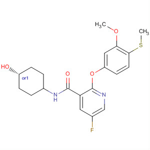 837377-89-6  3-Pyridinecarboxamide,5-fluoro-N-(trans-4-hydroxycyclohexyl)-2-[3-methoxy-4-(methylthio)phenoxy]-