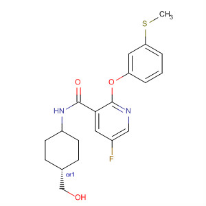 837378-01-5  3-Pyridinecarboxamide,5-fluoro-N-[cis-4-(hydroxymethyl)cyclohexyl]-2-[3-(methylthio)phenoxy]-