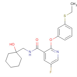 837378-04-8  3-Pyridinecarboxamide,2-[3-(ethylthio)phenoxy]-5-fluoro-N-[(1-hydroxycyclohexyl)methyl]-