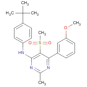 837382-75-9  4-Pyrimidinamine,N-[4-(1,1-dimethylethyl)phenyl]-6-(3-methoxyphenyl)-2-methyl-5-(methylsulfonyl)-
