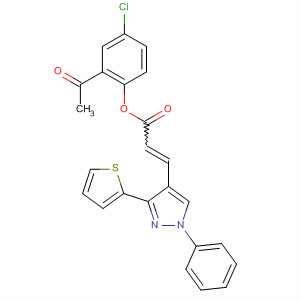 837416-52-1  2-Propenoic acid, 3-[1-phenyl-3-(2-thienyl)-1H-pyrazol-4-yl]-,2-acetyl-4-chlorophenyl ester, (2E)-