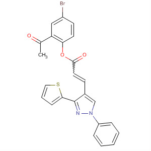 837416-53-2  2-Propenoic acid, 3-[1-phenyl-3-(2-thienyl)-1H-pyrazol-4-yl]-,2-acetyl-4-bromophenyl ester, (2E)-