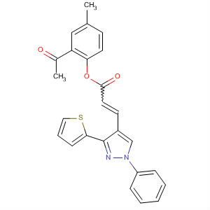 837416-54-3  2-Propenoic acid, 3-[1-phenyl-3-(2-thienyl)-1H-pyrazol-4-yl]-,2-acetyl-4-methylphenyl ester, (2E)-