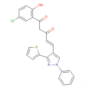837416-62-3  4-Pentene-1,3-dione,1-(5-chloro-2-hydroxyphenyl)-5-[1-phenyl-3-(2-thienyl)-1H-pyrazol-4-yl]-,(4E)-