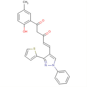 837416-64-5  4-Pentene-1,3-dione,1-(2-hydroxy-5-methylphenyl)-5-[1-phenyl-3-(2-thienyl)-1H-pyrazol-4-yl]-,(4E)-