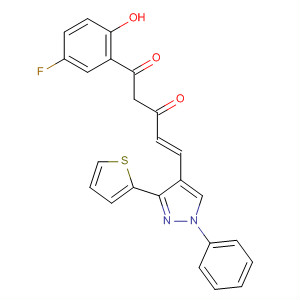 837416-70-3  4-Pentene-1,3-dione,1-(5-fluoro-2-hydroxyphenyl)-5-[1-phenyl-3-(2-thienyl)-1H-pyrazol-4-yl]-,(4E)-