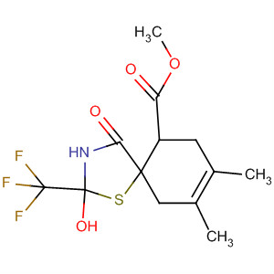 837417-04-6  1-Thia-3-azaspiro[4.5]dec-8-ene-6-carboxylic acid,2-hydroxy-8,9-dimethyl-4-oxo-2-(trifluoromethyl)-, methyl ester