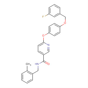 837424-26-7  3-Pyridinecarboxamide,6-[4-[(3-fluorophenyl)methoxy]phenoxy]-N-[(2-methylphenyl)methyl]-