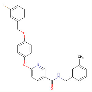 837424-27-8  3-Pyridinecarboxamide,6-[4-[(3-fluorophenyl)methoxy]phenoxy]-N-[(3-methylphenyl)methyl]-