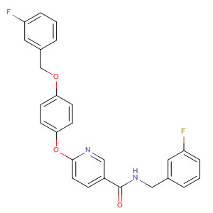 837424-31-4  3-Pyridinecarboxamide,6-[4-[(3-fluorophenyl)methoxy]phenoxy]-N-[(3-fluorophenyl)methyl]-