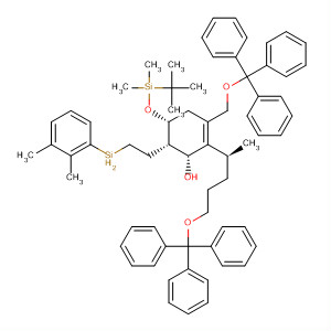 828915-89-5  2-Cyclohexen-1-ol,5-[[(1,1-dimethylethyl)dimethylsilyl]oxy]-6-[2-(dimethylphenylsilyl)ethyl]-2-[(1S)-1-methyl-4-(triphenylmethoxy)butyl]-3-[(triphenylmethoxy)methyl]-,(1R,5R,6S)-