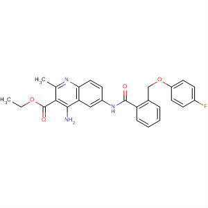 828930-93-4  3-Quinolinecarboxylic acid,4-amino-6-[[2-[(4-fluorophenoxy)methyl]benzoyl]amino]-2-methyl-, ethylester