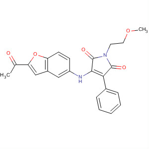 828931-82-4  1H-Pyrrole-2,5-dione,3-[(2-acetyl-5-benzofuranyl)amino]-1-(2-methoxyethyl)-4-phenyl-