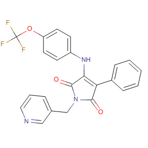 828931-86-8  1H-Pyrrole-2,5-dione,3-phenyl-1-(3-pyridinylmethyl)-4-[[4-(trifluoromethoxy)phenyl]amino]-