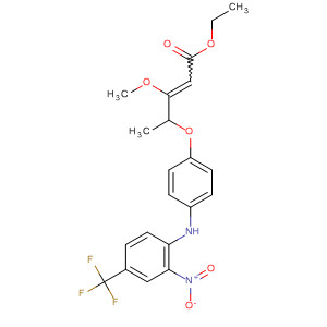 82967-77-9  2-Pentenoic acid,3-methoxy-4-[4-[[2-nitro-4-(trifluoromethyl)phenyl]amino]phenoxy]-, ethylester