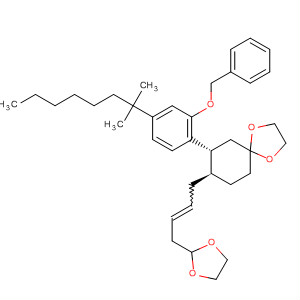 83003-31-0  1,4-Dioxaspiro[4.5]decane,7-[4-(1,1-dimethylheptyl)-2-(phenylmethoxy)phenyl]-8-[4-(1,3-dioxolan-2-yl)-2-butenyl]-, trans-