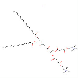 830323-02-9  3,8,12,17-Tetraoxanonadecane-1,19-diaminium,10-[1,4-dioxo-4-[2-[(1-oxotetradecyl)oxy]-1-[[(1-oxotetradecyl)oxy]methyl]ethoxy]butoxy]-N,N,N,N',N',N'-hexamethyl-4,7,13,16-tetraoxo-, diiodide