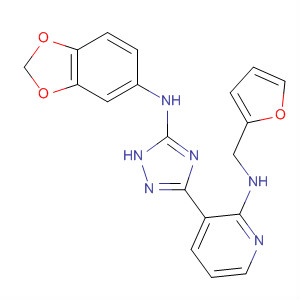 830332-21-3  2-Pyridinamine,3-[5-(1,3-benzodioxol-5-ylamino)-1H-1,2,4-triazol-3-yl]-N-(2-furanylmethyl)-