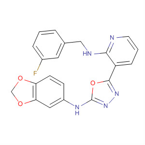 830333-29-4  2-Pyridinamine,3-[5-(1,3-benzodioxol-5-ylamino)-1,3,4-oxadiazol-2-yl]-N-[(3-fluorophenyl)methyl]-