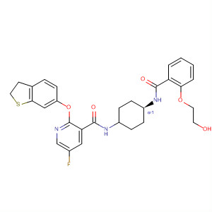 830347-63-2  3-Pyridinecarboxamide,2-[(2,3-dihydrobenzo[b]thien-6-yl)oxy]-5-fluoro-N-[cis-4-[[2-(2-hydroxyethoxy)benzoyl]amino]cyclohexyl]-